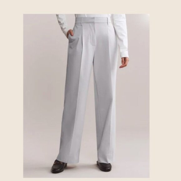 New NWT Rhone Commuter Pleated Trouser Women’s SZ 6 Grey Mist - Picture 3 of 7